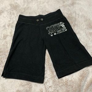 bebe Black Shorts with Silver Accents